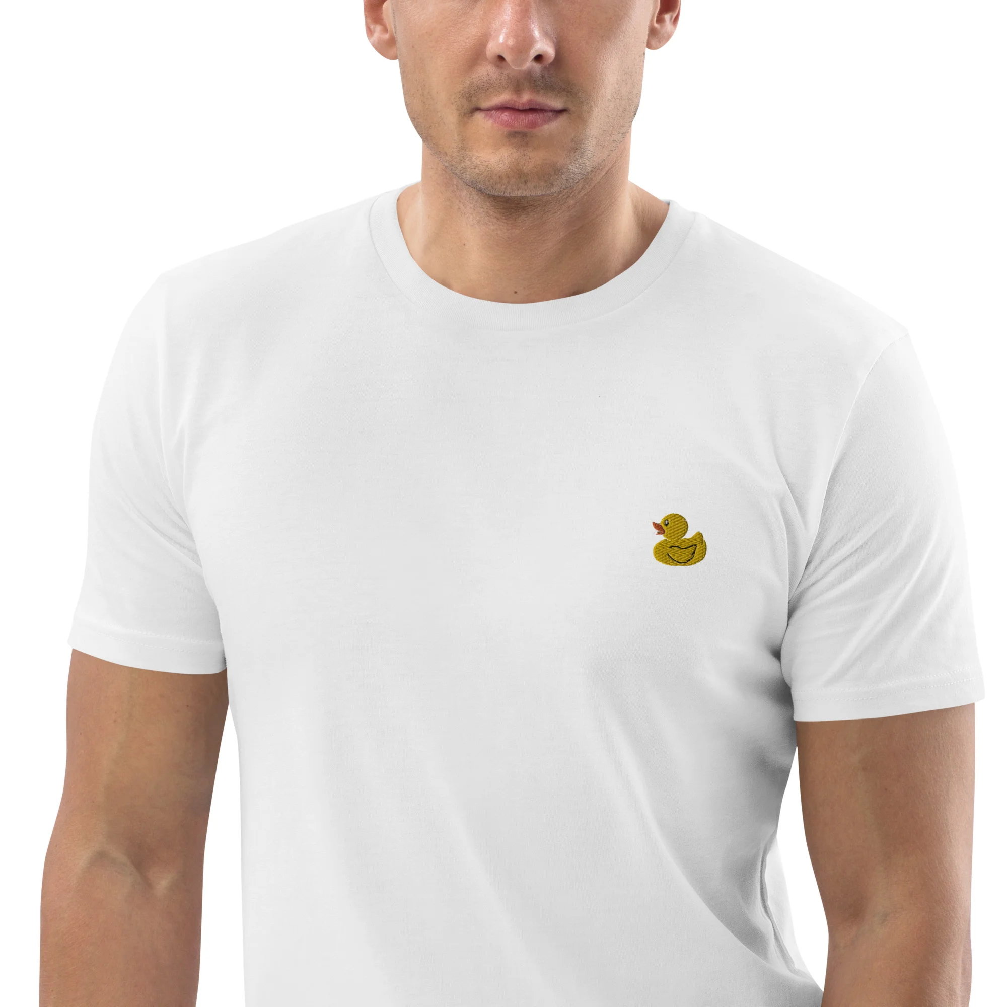unisex organic cotton t shirt white zoomed in 2 64773edf0c766