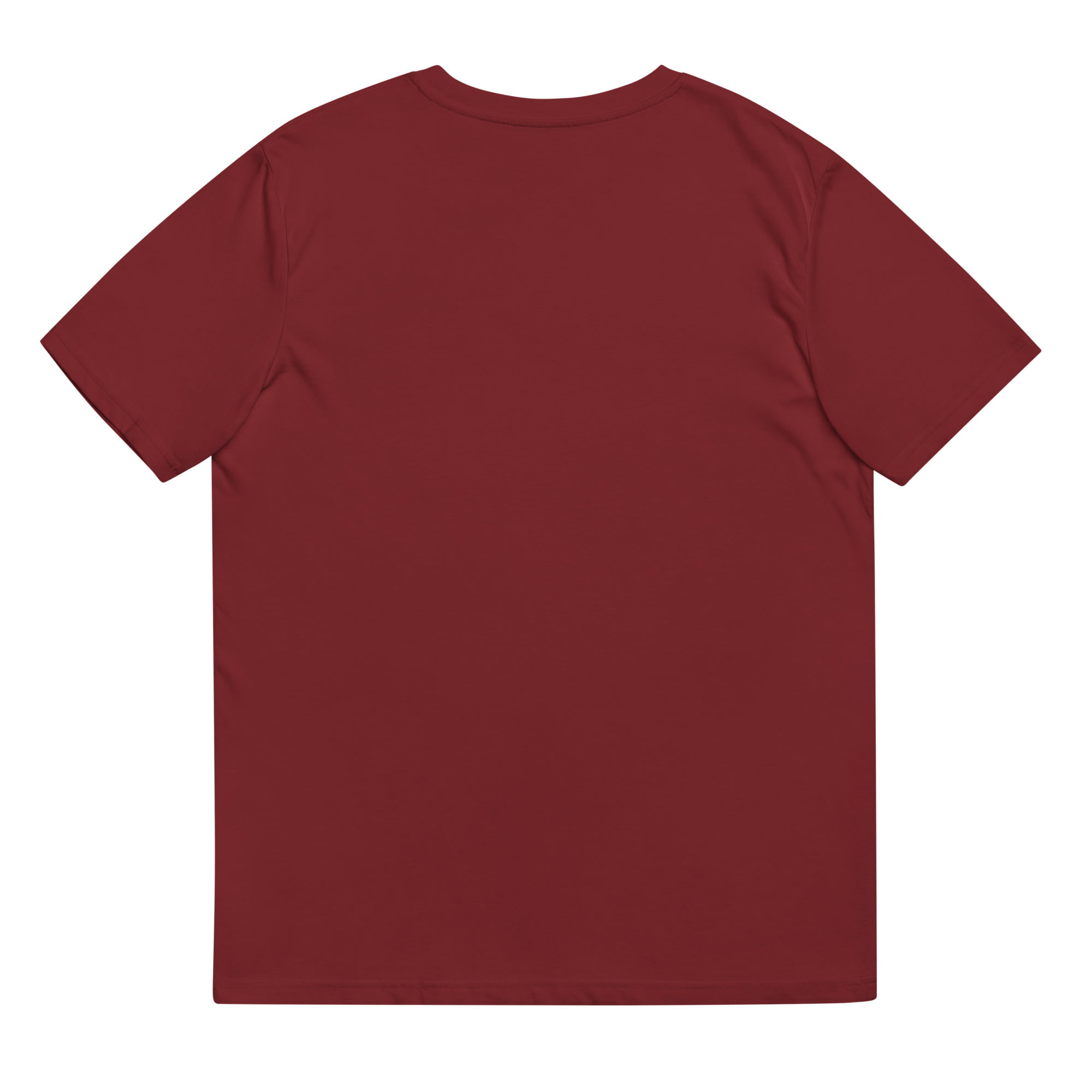 unisex organic cotton t shirt burgundy back 64d270a947b59.jpg